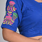 Blue Embroidered blouses for sarees