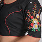 Black Embroidered blouses for sarees