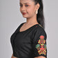 Black Embroidered blouses for sarees