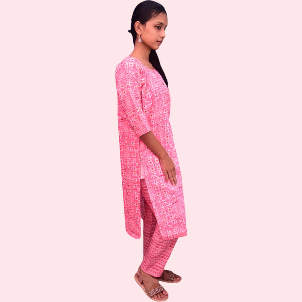 Cotton Kurti Pant Set