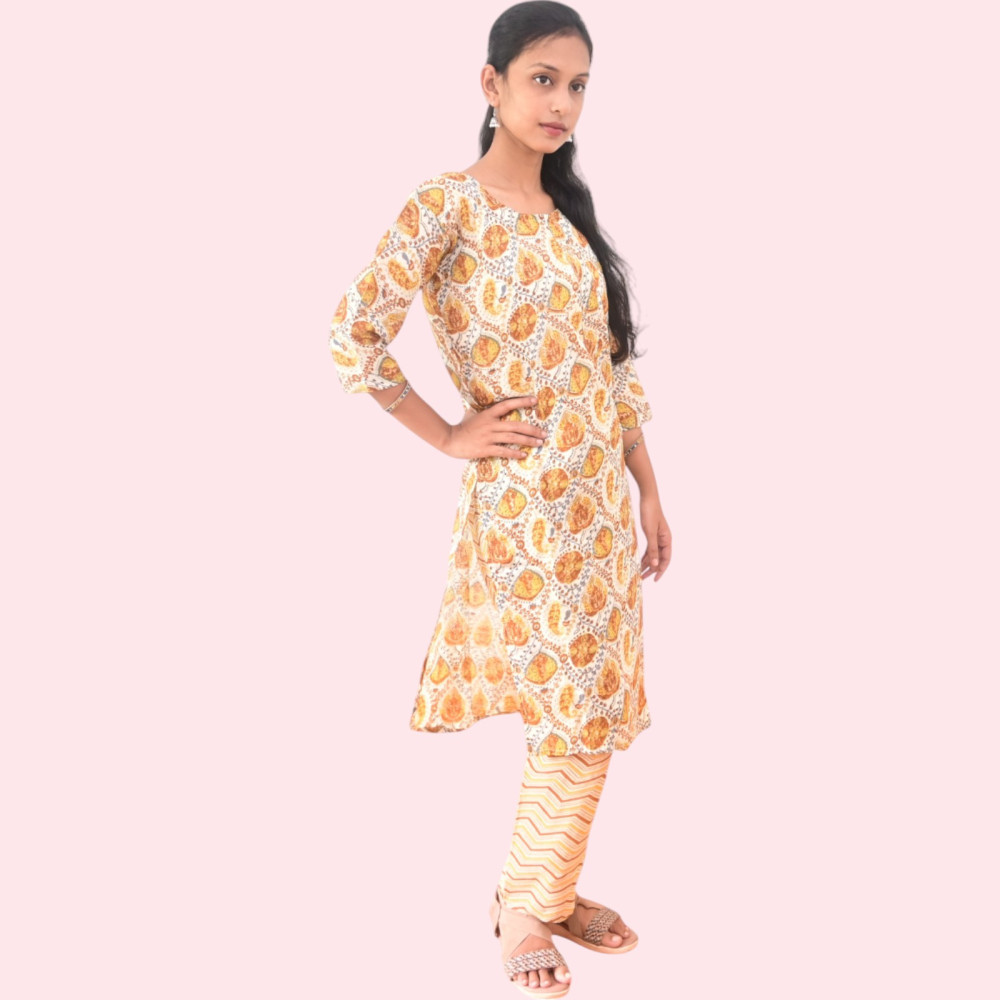 Cotton Kurti Pant Set