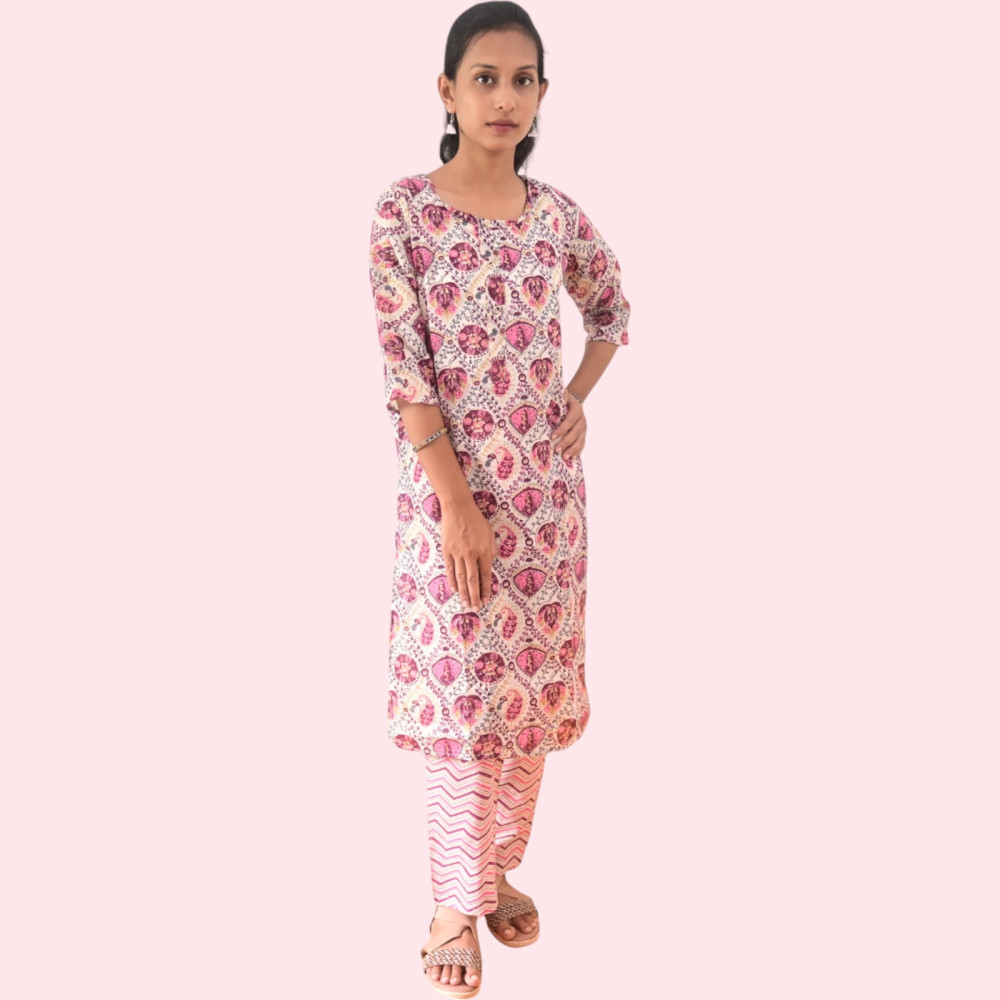 Cotton Kurti Pant Set